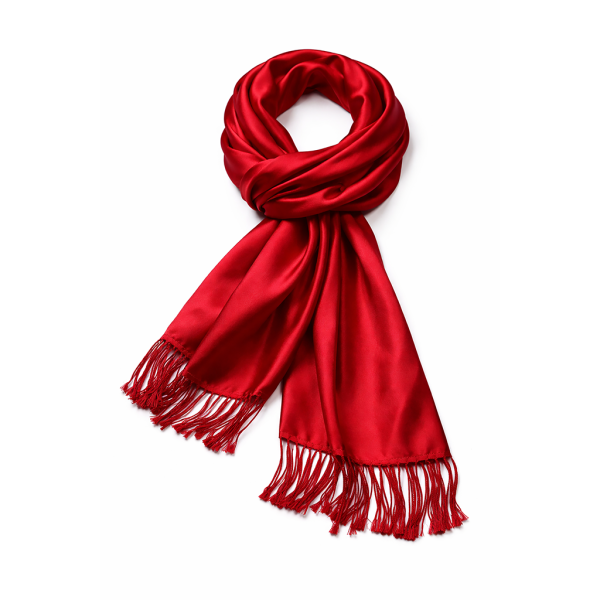 ECHARPE VERMELHO DE SEDA